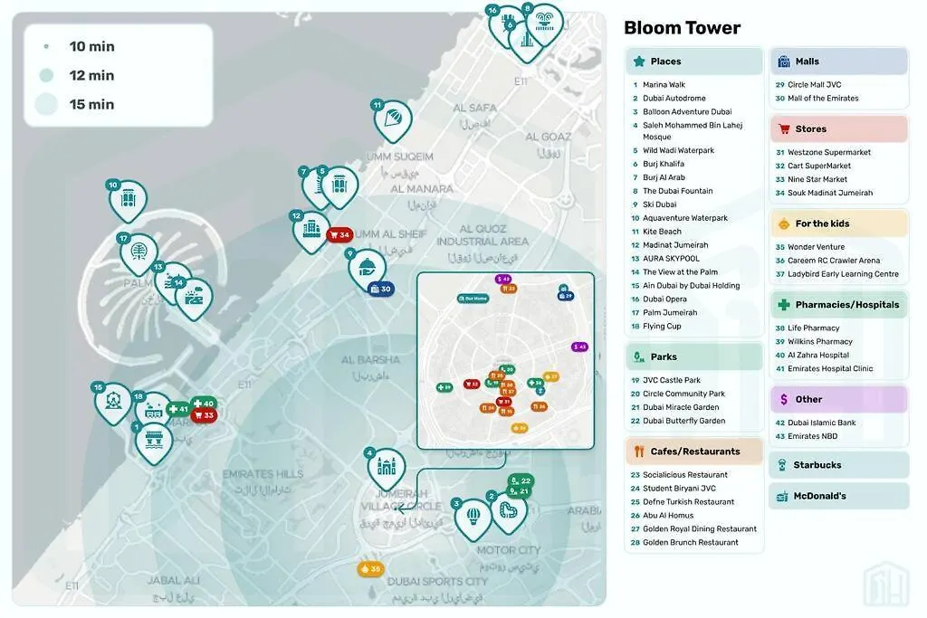 Apartament Lovely Studio In Bloom Tower, 10 Minutes To Marina Dubaj
