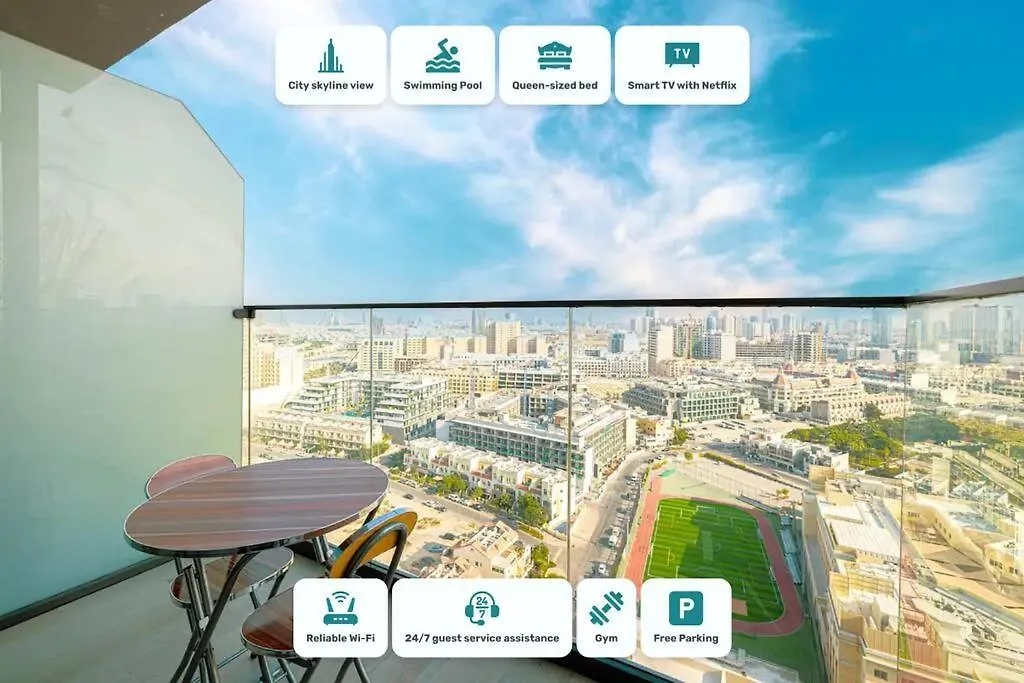 Lovely Studio In Bloom Tower, 10 Minutes To Marina Dubaj Zjednoczone Emiraty Arabskie